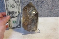 5" Cut Crystal Rock~Specimen on stand