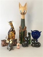 Kitty Cat Decor- Glass, Ceramic