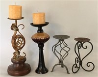 Decorative Metal Candle Holders (4)