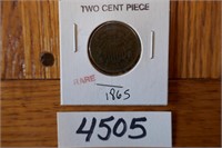 1865 TWO CENT PIECE- RARE