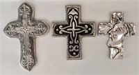Brushed Aluminum Crosses (3)