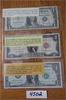 1963 JOESPH BARR $1 NOTE,1935 SILVER CERTIFICATE,