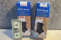 TWO New S/M Ankle lace-up Braces