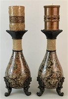 Paisley Candle Holders w/ Candles