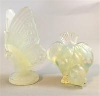 Vintage Sabino Art Glass, Butterfly & Bird