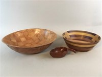 Vintage Wooden Bowls (3)
