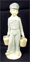 Lladro Figurine Of Boy Carrying Buckets