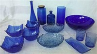 Blue serving dishes and vases #1