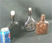 3 antique liquor bottles