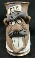 Mahon made Signed Handcrafted stoneware Dad face