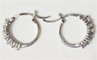 9L- Sterling Simulated Aquamarine Earrings -$120