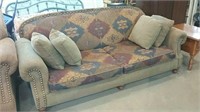Modern sofa with pillows - 84"L
