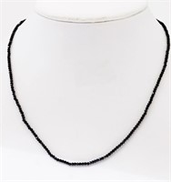 20L- Sterling silver black spinel necklace -$180