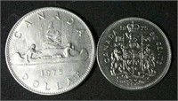 1975 Canada dollar & half dollar lot