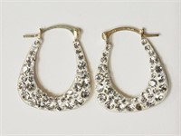 2L- 10k Yellow gold cubic crystal earrings -$600