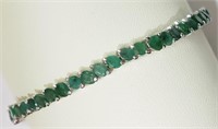 8L- Sterling silver Emerald 4.60ct bracelet -$700