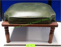 Vintage Ethan Allen Leather Foot Stool