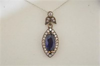4ct Sapphire Necklace