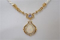 Genuine Tanzanite & Opal Necklace