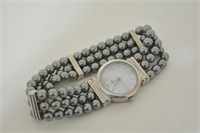 Triple Strand Black Pearl Watch