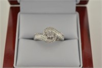 10K Gold Diamond Baguette Ring