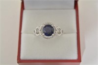 3ct Genuine Sapphire Diamond Ring