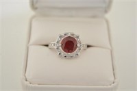 3ct Genuine Ruby & Diamong Ring