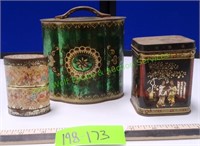 Vintage Metal Tin Containers