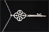 Large Diamond Key Necklace