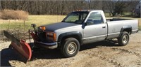 1991 GMC Sierra 2500 Pick-up Truck with Snow Plow