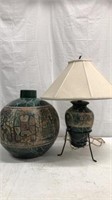 Cracked Mosaic Bud Vase & Lamp - 3A