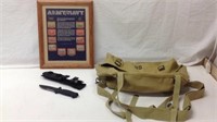 Medi Bag, Army/Navy Picture & Hunting Knife - 3D