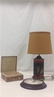 Table Lamp, Clock & Decorative Box - 3E