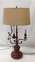 Corked Wood Table Lamp/Candle Holder - 3B