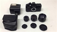 Asahi Pentax Auto 110 Camera W/ Accessories - 4A
