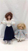 2 Porcelain Dolls -Leonardo Collection - 3C