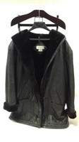 Charles Klein Black Genuine Leather Coat - 3A