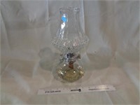 Small oil Lamp with Heavy Glass Shade