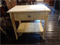 Wood Side Table with Drawer