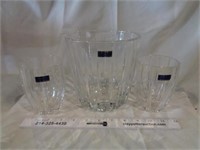 3 Piece Crystal Ice Bucket & Glasses