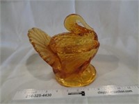 Amber Glass Turkey Bowl