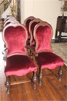 Dining Chairs with Maroon Velvet