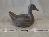 Metal Covered Duck Dish