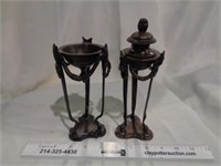 2 Brass Decor Stands