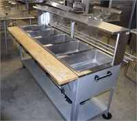 5 WELL ELECTRIC STEAM TABLE WIHT TRAY SLIDE