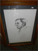 PENCIL ART PORTRAIT ARTIST SIGNED AND NUMBERED