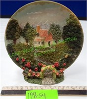 Vintage Collectible Resin Plate & Stand