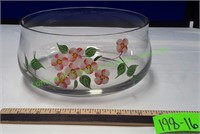 Vintage Painted Glass Bowl