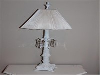 Painted Cast Metal Table Lamp with