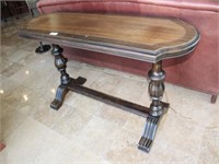 Wood Sofa Table with Arched Ends and